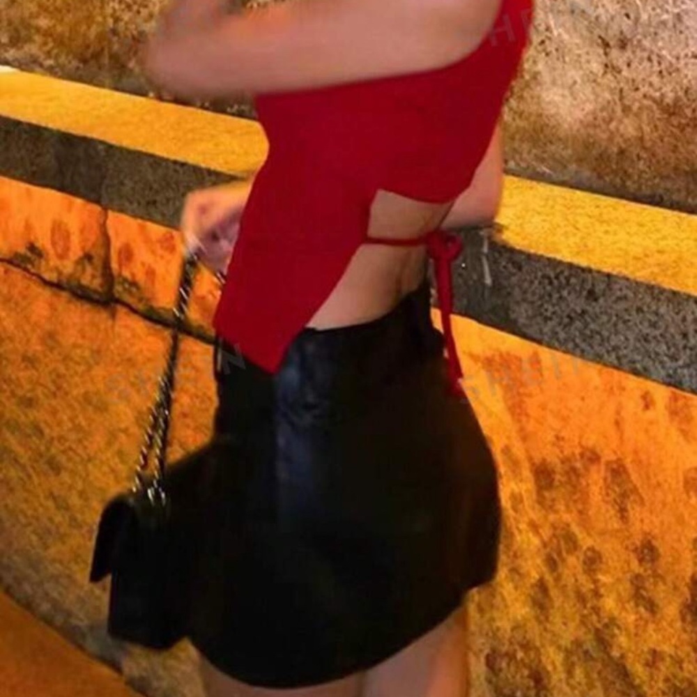Red party women top
